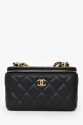Pre-Loved Chanel™ Black Caviar Leather Vanity Crossbody With AirPod case