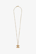 Pre-Loved Chanel™ 2006 Gold Tone CC Logo Necklace