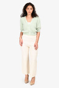 Hermès White Wool Patterned Pants Size 34