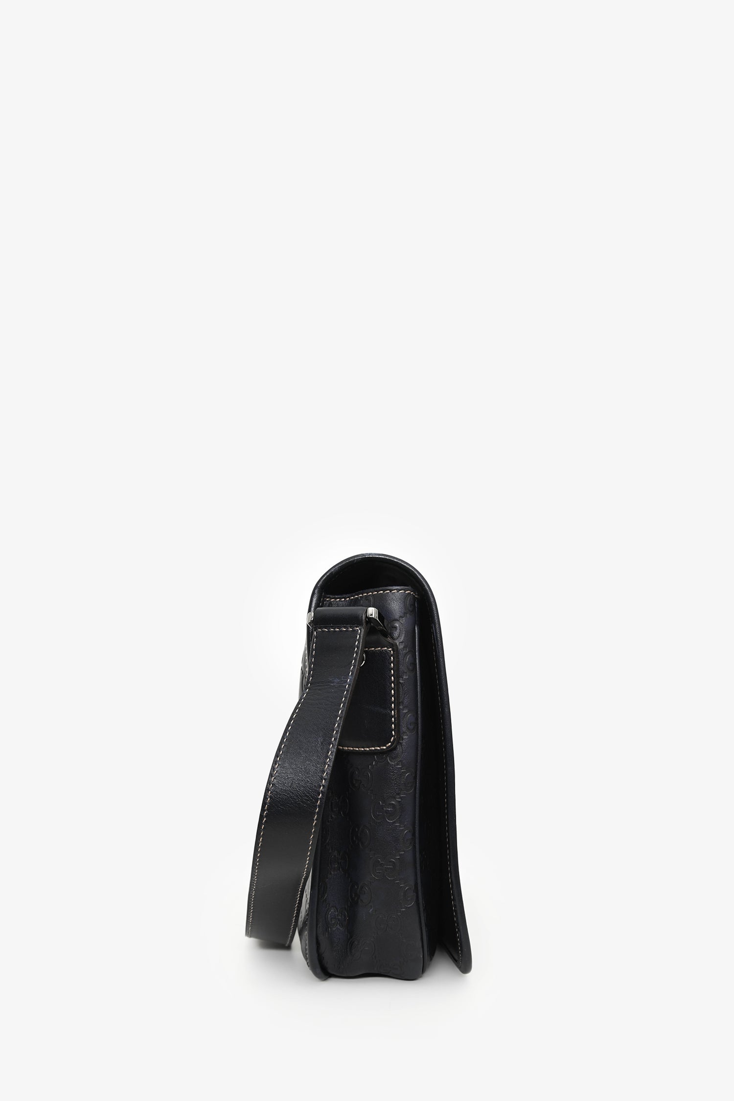 Gucci Black Leather Supreme Messenger Bag