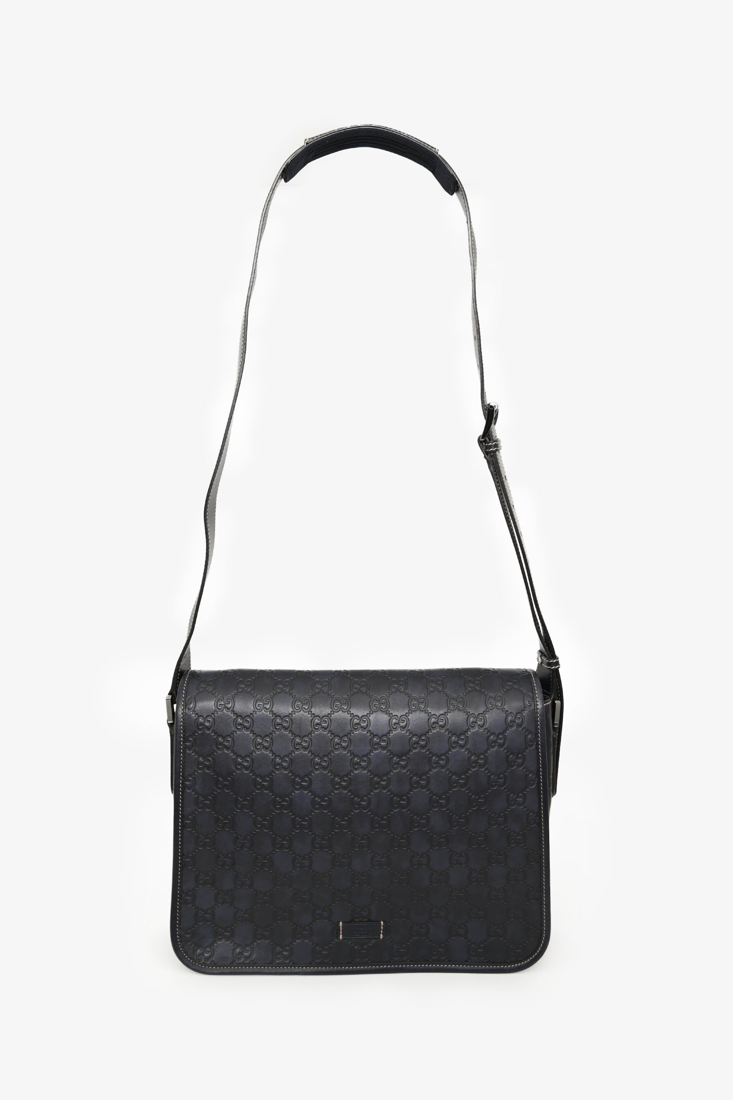 Gucci Black Leather Supreme Messenger Bag