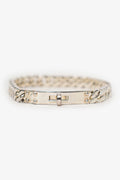 Hermès Sterling Silver Kelly Gourmette Bracelet Size XS