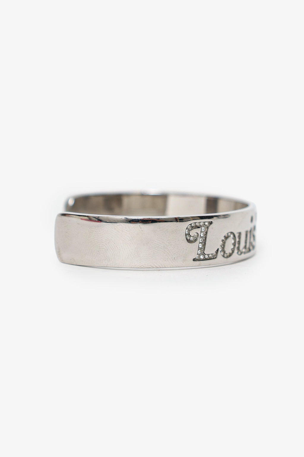Louis Vuitton x Nigo Silver Tone Squared Strass Bracelet Size M