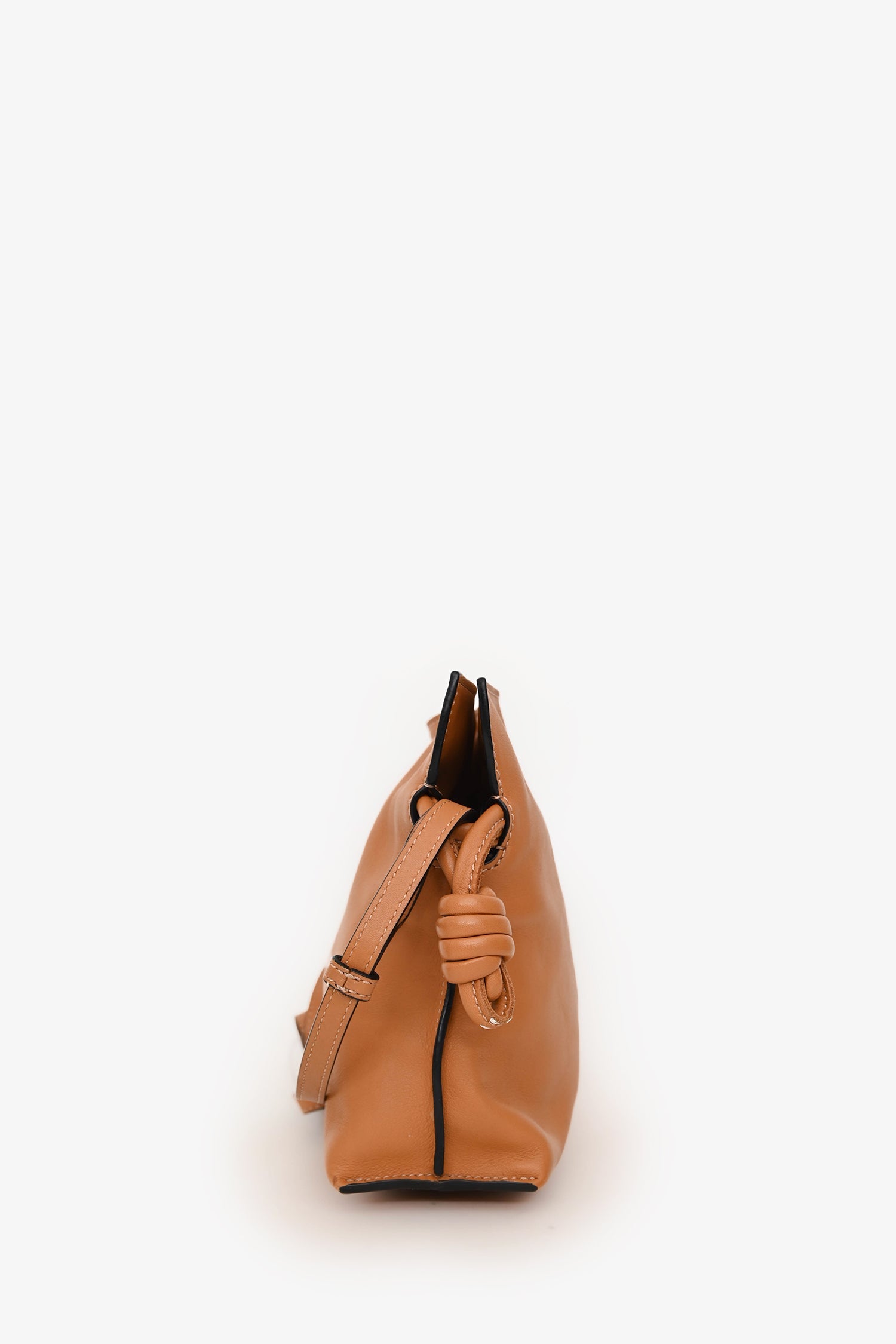 Loewe Brown Leather Mini Flamenco Crossbody