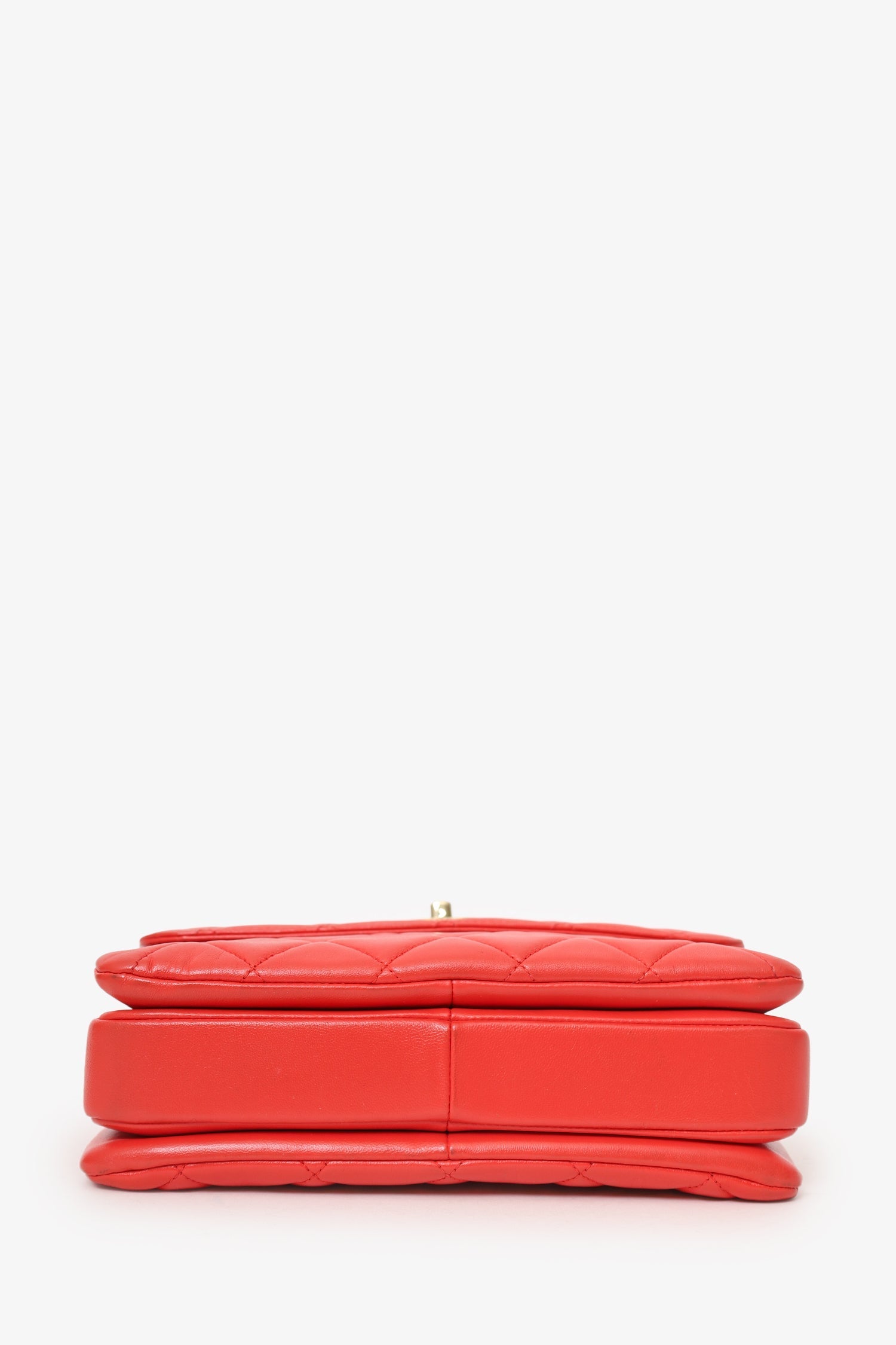 Pre-Loved Chanel™ 2019 Red Leather Trendy CC Small Top Handle