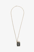 Pre-Loved Chanel™ 2022 Enamel Lion Book Locket Pendant Necklace