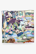 Hermès Purple Silk 'En Liberte' Scarf 90