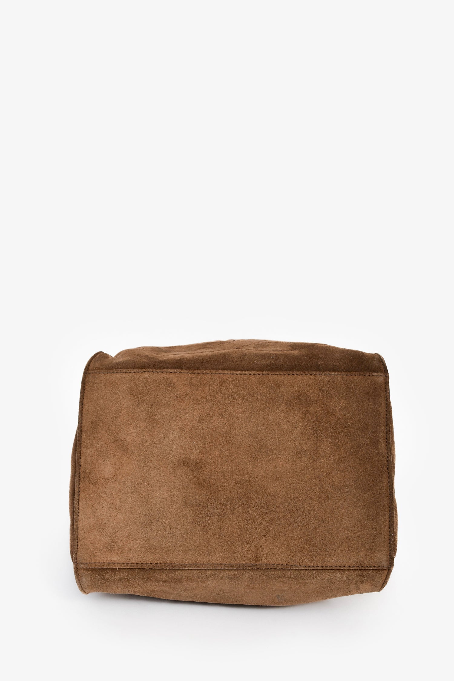 Pre-Loved Chanel™ 1994-96 Brown Suede Timeless Drawstring Bucket Bag