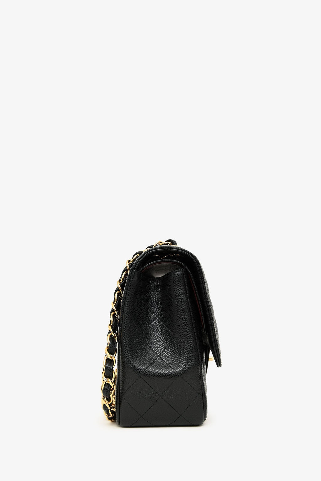Pre-Loved Chanel™ 2017/18 Black Caviar Leather Jumbo Double Flap Bag