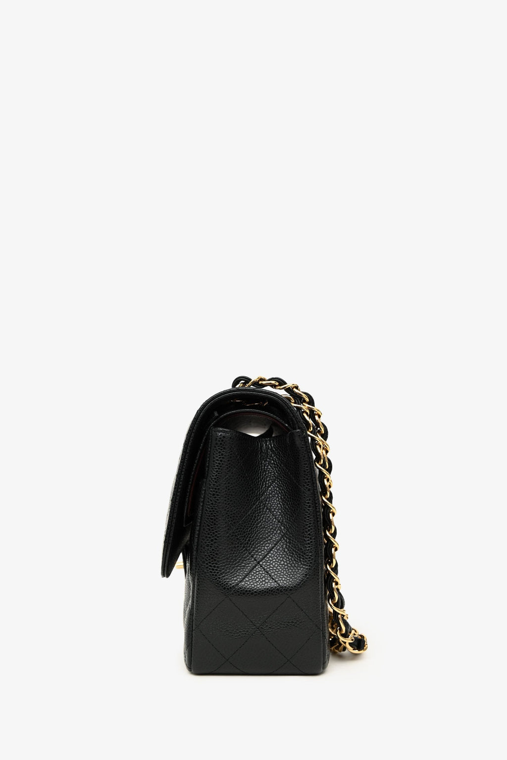 Pre-Loved Chanel™ 2017/18 Black Caviar Leather Jumbo Double Flap Bag