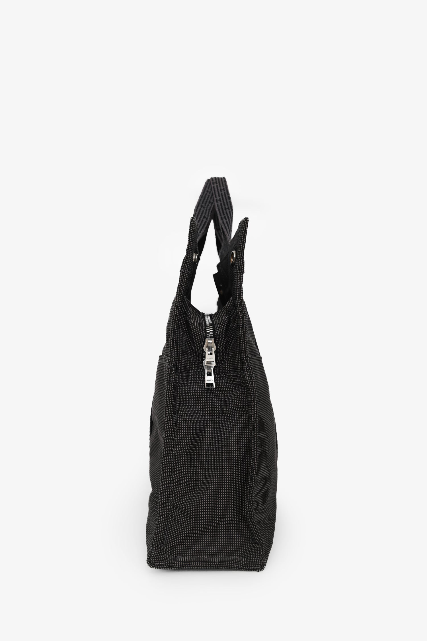 Hermès Vintage Brown Canvas Herline MM Tote Bag