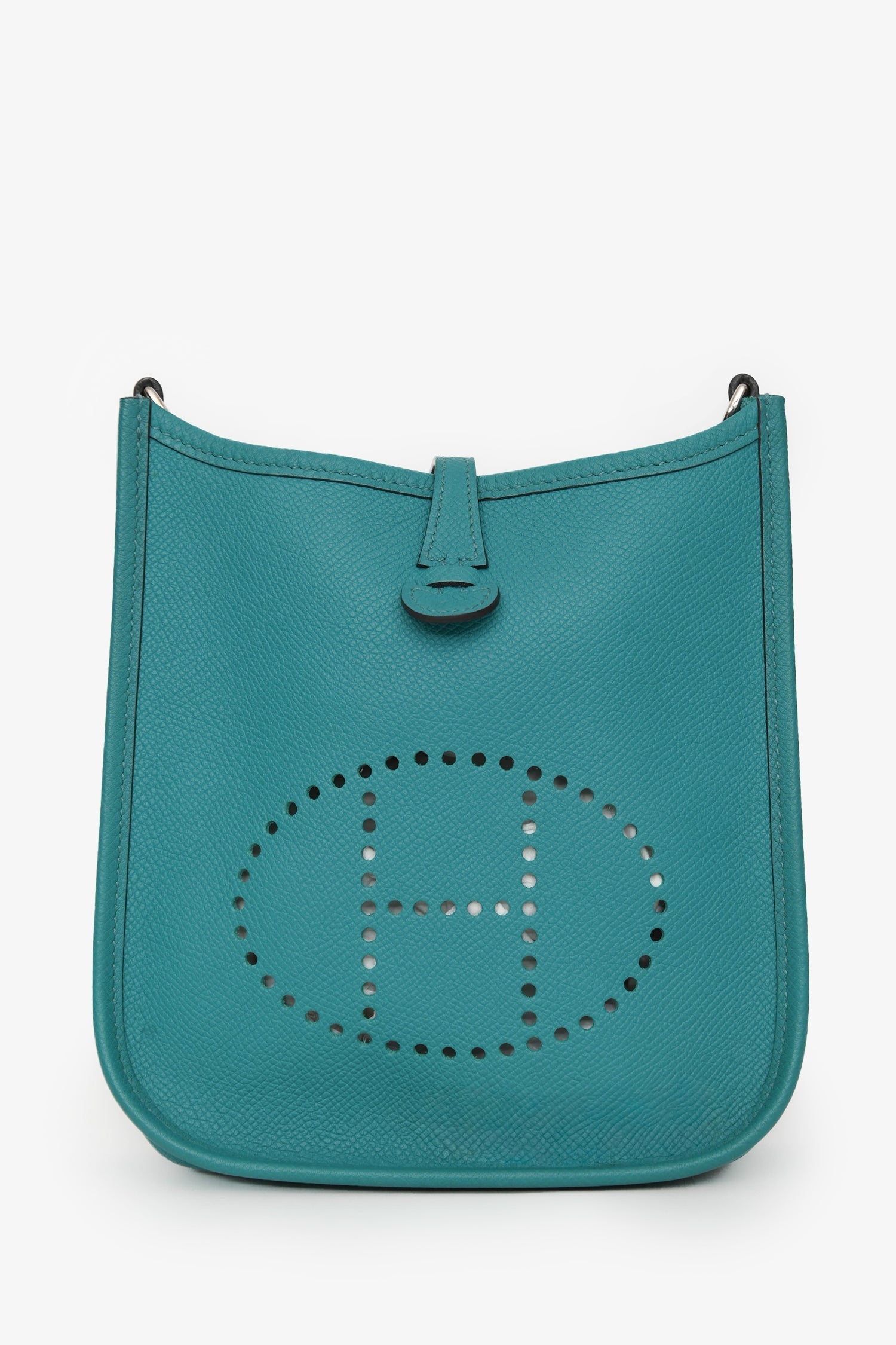 Hermès 2019 Turquoise Clemence Evelyne I Très Petite Modèle 16