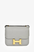 Hermès 2017 Gris Mouette Epsom Leather Mini Constance 18
