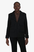 Pre-Loved Chanel™ 2017 Runway Cuba Collection Black Boucle 4-Pocket Jacket Size 40