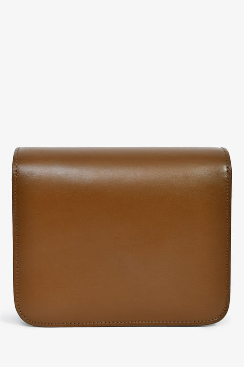 Celine Brown Leather Small Box Crossbody Bag