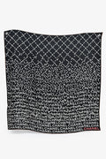 Pre-Loved Chanel™ Black/White Silk Logo Square Scarf