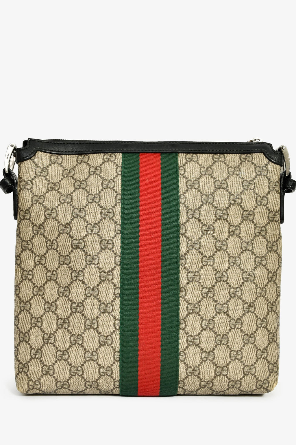 Gucci Brown/Black Canvas/Leather GG Supreme Messenger Bag