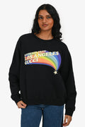 Gucci Black Cotton 'Souvenir from Los Angeles' Graphic Crewneck Sweater Size S