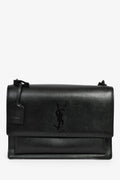 Saint Laurent 2020 Black Leather Large Sunset Shoulder Bag
