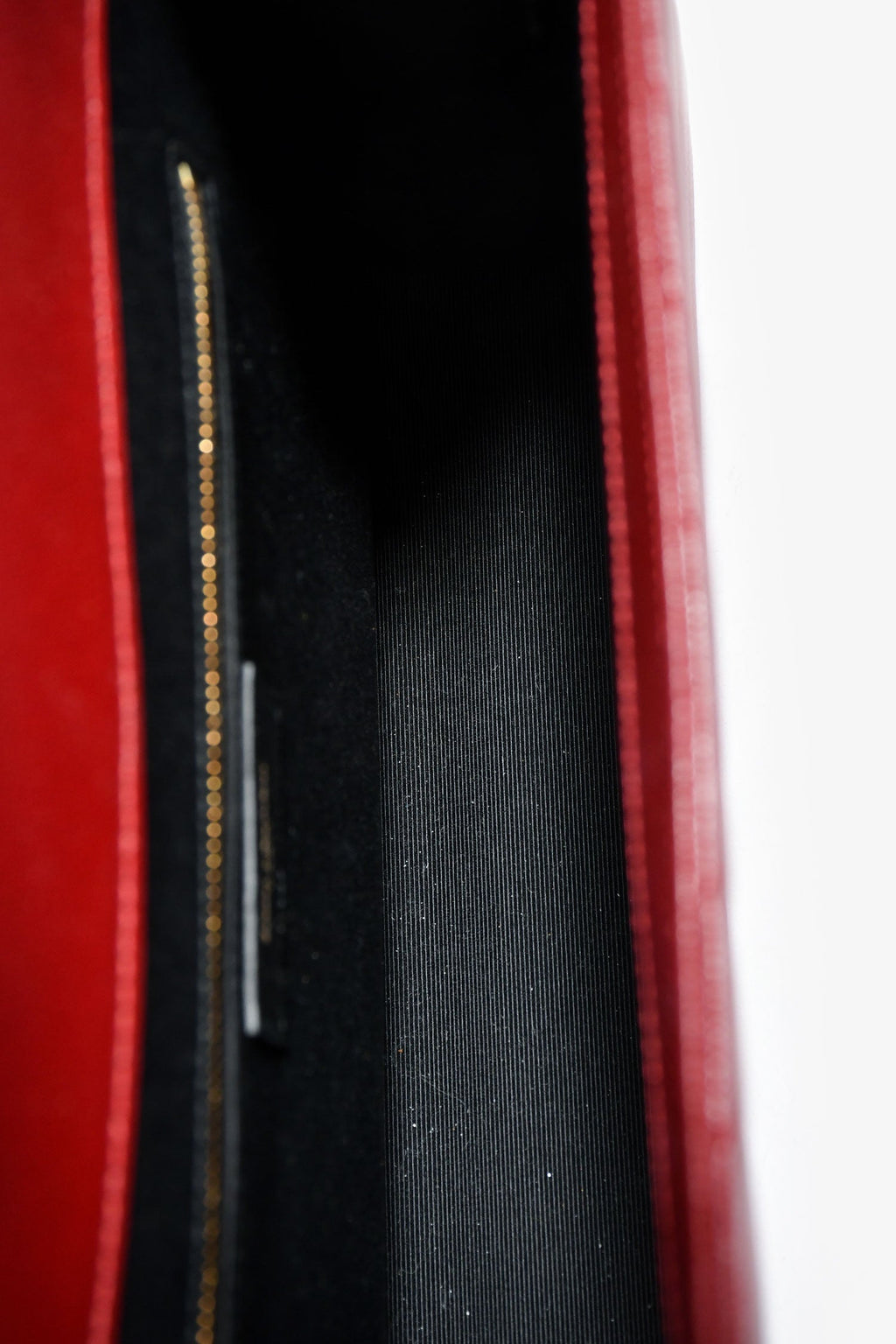 Saint Laurent Burgundy Chevron Leather Envelope Large Chain Shoulder Bag