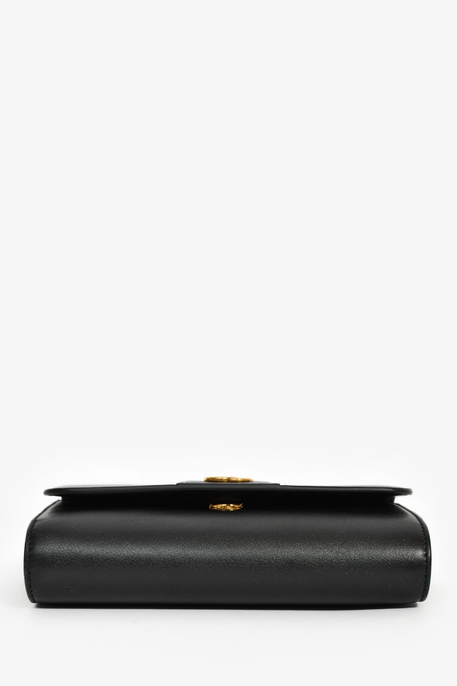 Gucci Black Leather Diana Mini Top Handle with Chain