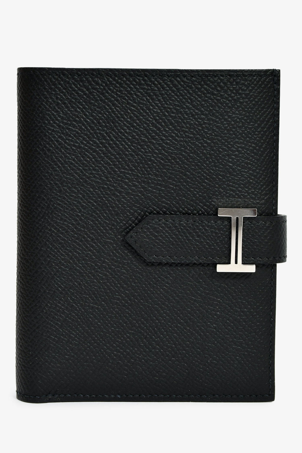Hermès 2022 Black Epsom Leather 'H' Bearn Compact Wallet