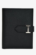 Hermès 2022 Black Epsom Leather 'H' Bearn Compact Wallet