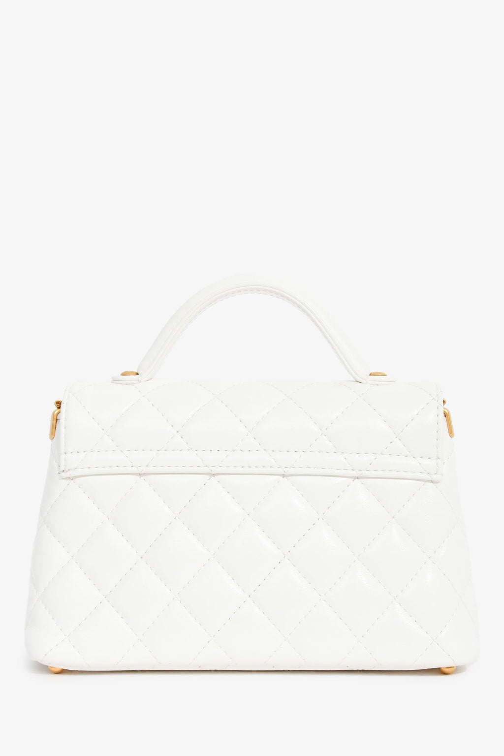 Pre-Loved Chanel™ 2025 White Lambskin Mini Rectangle Top Handle