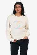 Pre-Loved Chanel™ 2019 Cream Cashmere 'La Pausa' Sweater Size 38