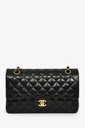Pre-Loved Chanel™ 2012 Black Lambskin Medium Double Flap