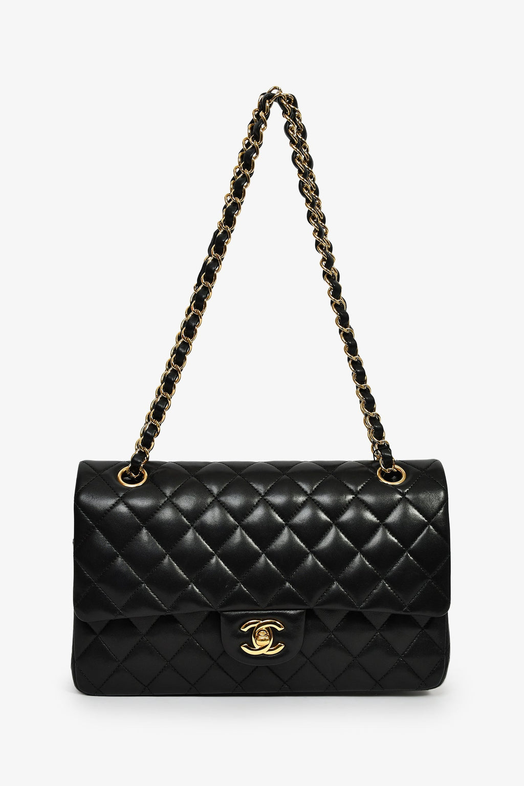 Pre-Loved Chanel™ 2012 Black Lambskin Medium Double Flap