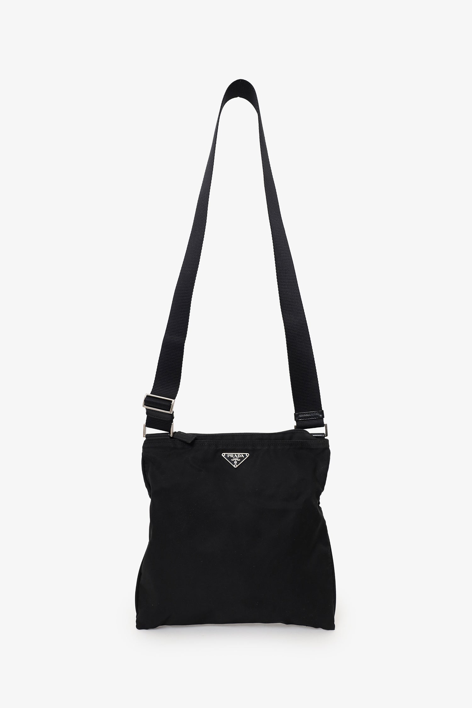 Prada Black Nylon Messenger Bag