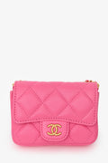 Pre-Loved Chanel™ Pink Lambskin Leather Mini CC Coco Belt Bag