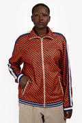 Gucci Red/Multicolour Stripped Lined Bomber Jacket Size M Mens