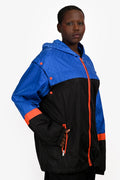 Gucci Blue/Orange Nylon GG Hooded Windbreaker Jacket Size 46 Mens