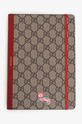 Gucci Brown/Red Coated Canvas GG Notebook