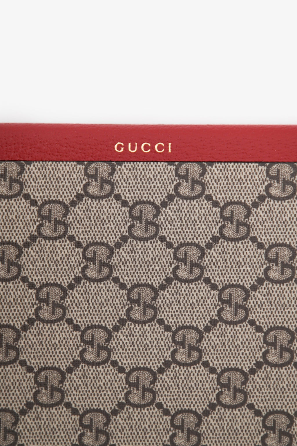 Gucci Brown/Red Coated Canvas GG Notebook