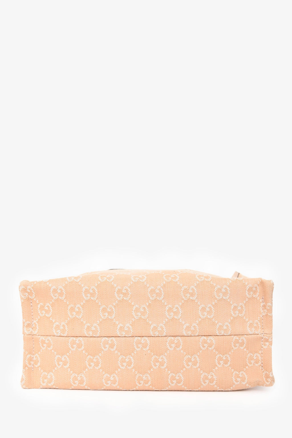 Gucci Beige Monogram Denim Ophidia Medium Shopper Tote with Strap + Pouch