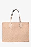 Gucci Beige Monogram Denim Ophidia Large Shopper Tote with Pouch