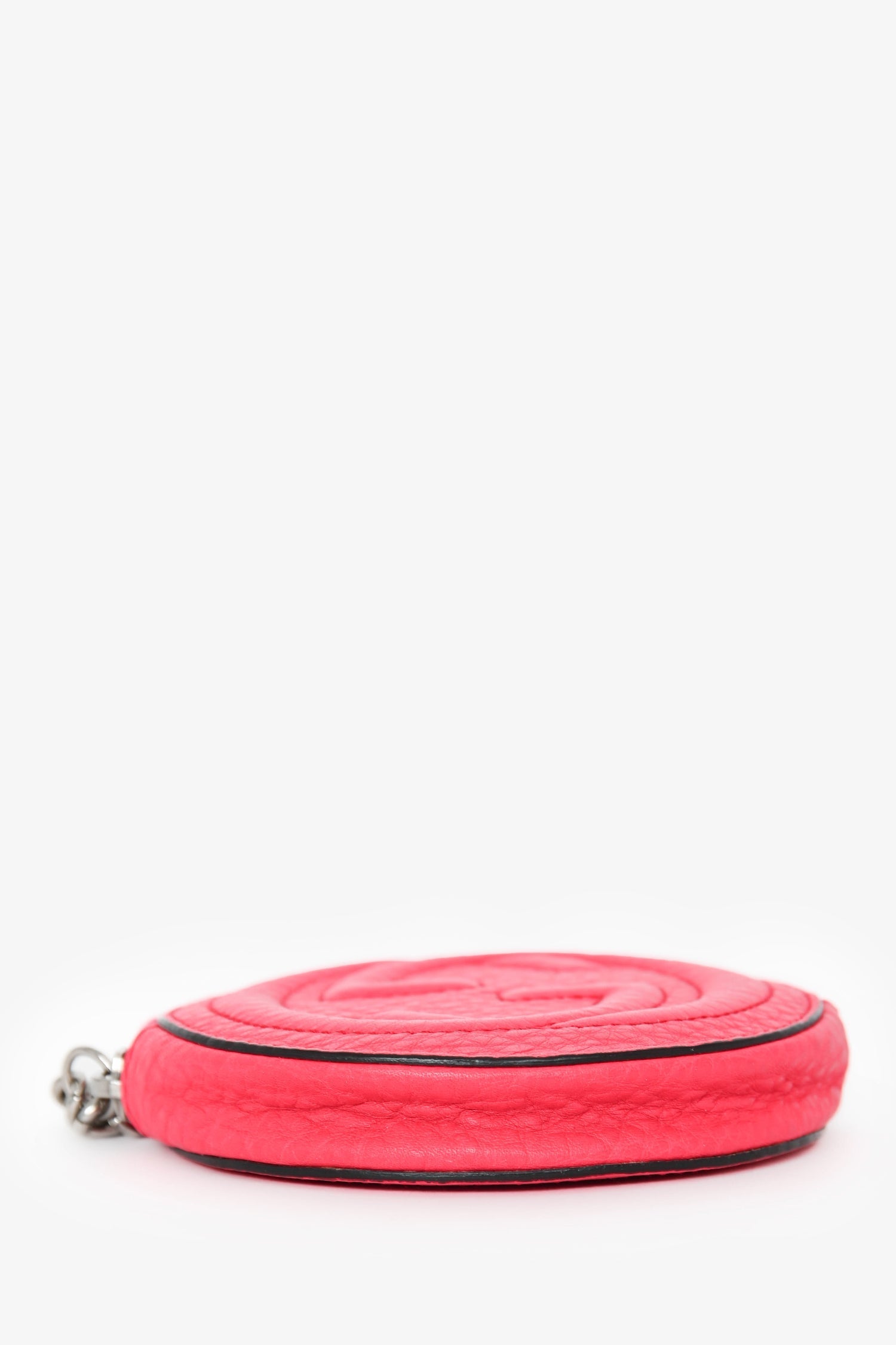 Gucci Pink Leather Round GG Coin Pouch