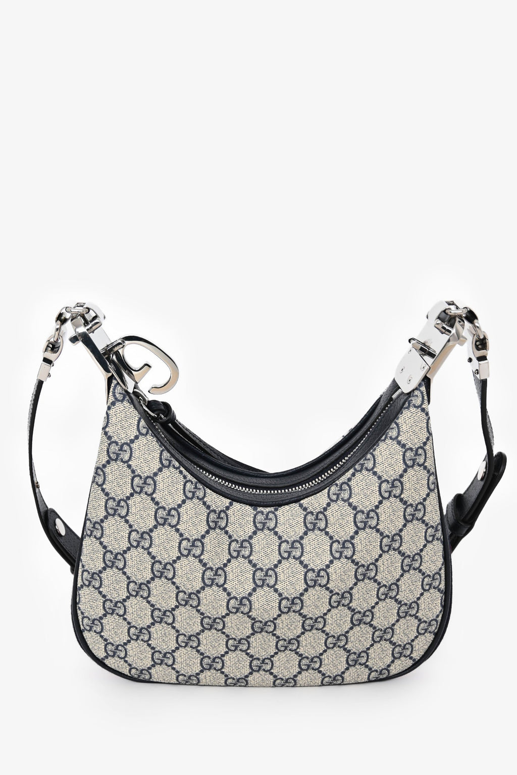 Gucci Blue Canvas/Leather GG 'Attache' Small Bag with Strap