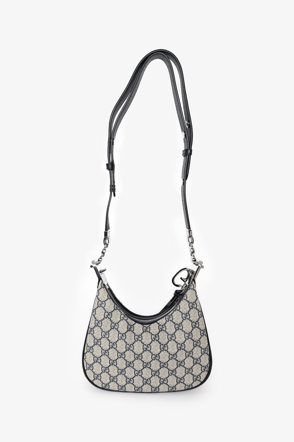 Gucci Blue Canvas/Leather GG 'Attache' Small Bag with Strap