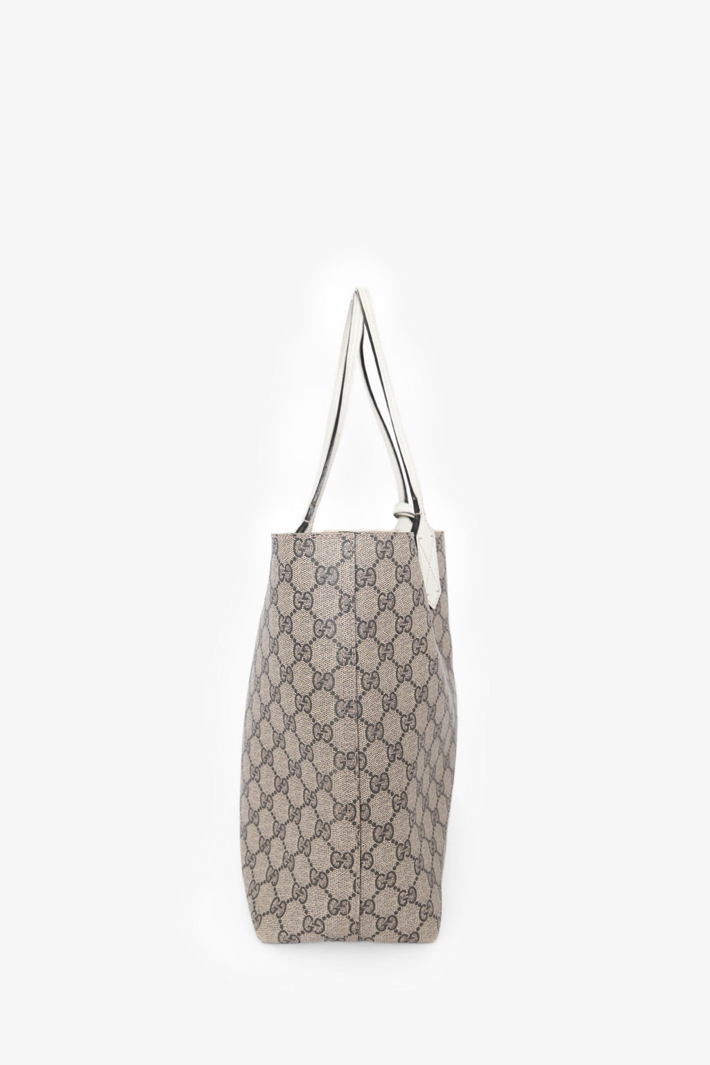 Gucci GG Supreme/Cream Leather Reversible Tote