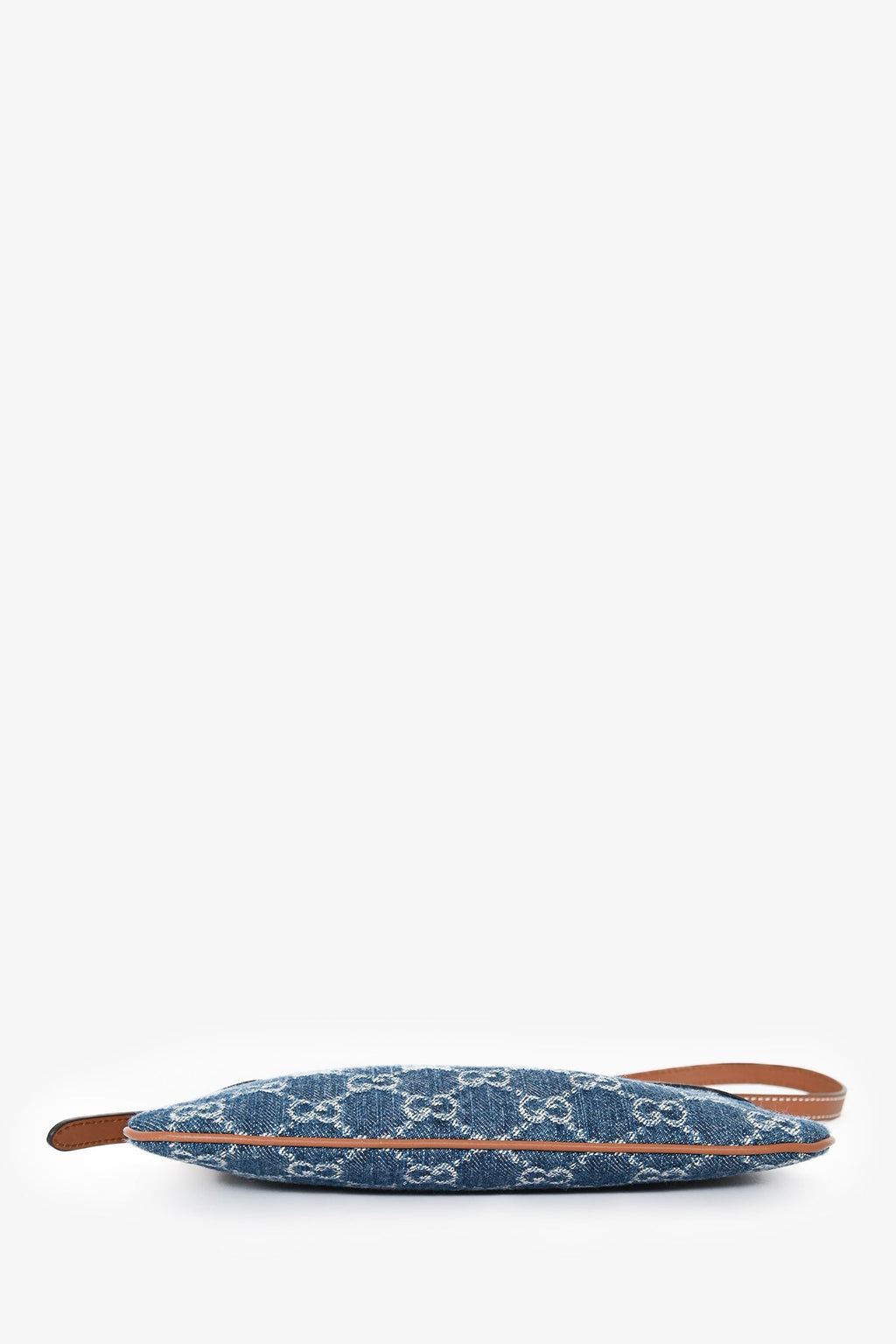 Gucci Blue Monogram Denim Mini Emblem Shoulder Bag