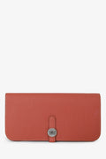 Hermès 2014 Terra Cotta Clemence Leather Dogon Wallet