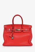 Hermès 2011 Red Clemence Leather Birkin 35