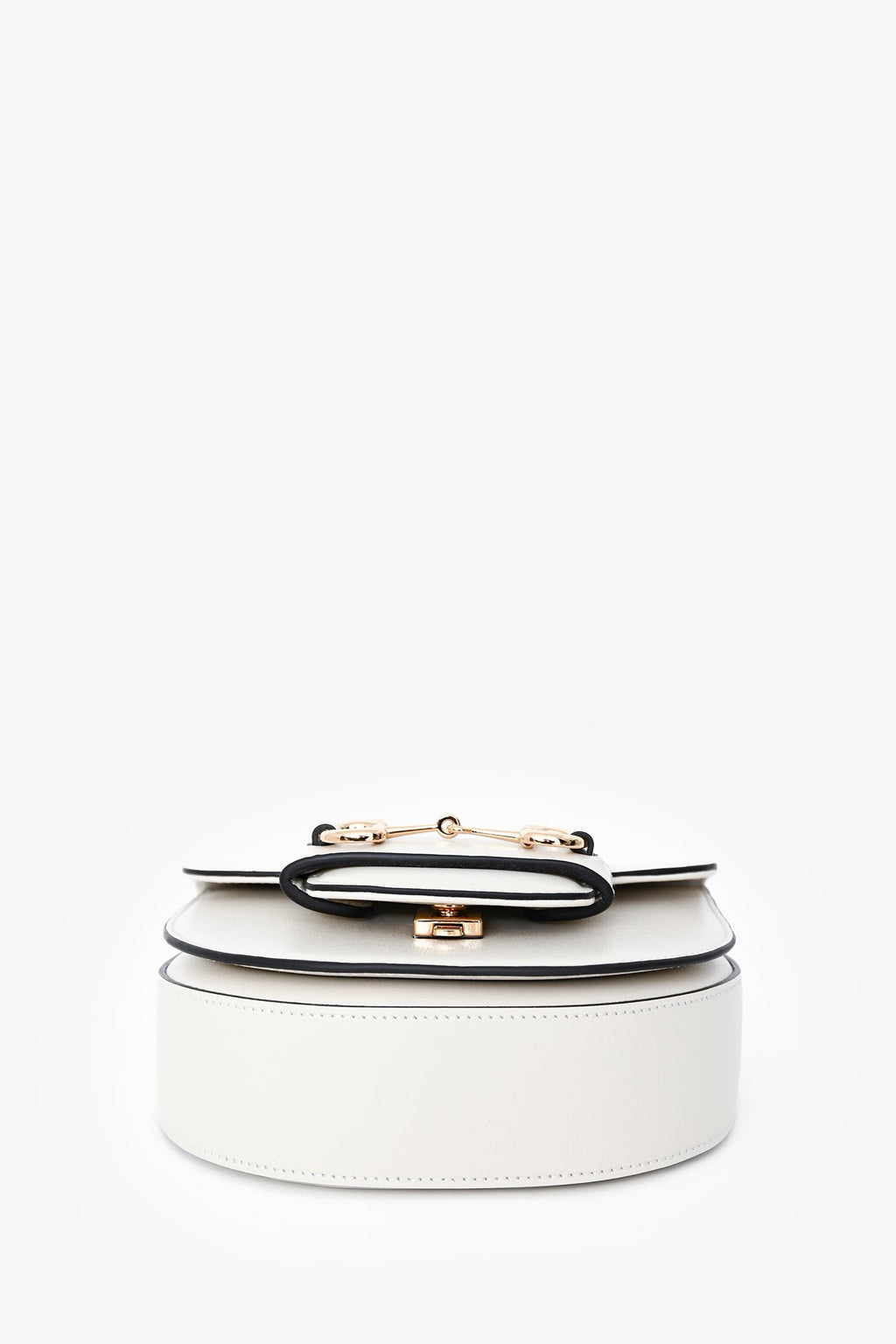 Gucci White Leather 'Horsebit 1955' Mini Crossbody Bag