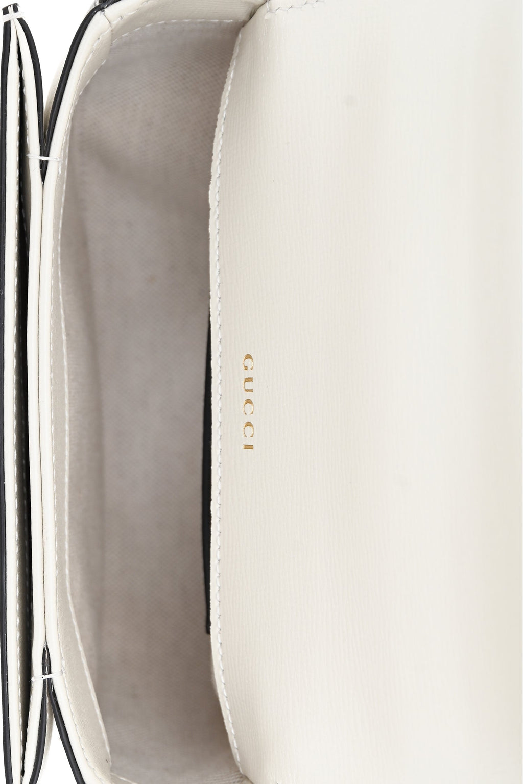 Gucci White Leather 'Horsebit 1955' Mini Crossbody Bag