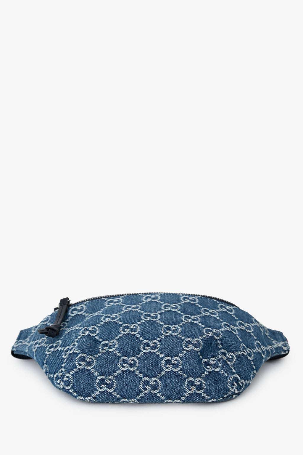 Gucci Blue Denim GG Web Belt Bag
