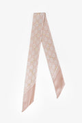 Gucci Pink Silk Monogram Twilly